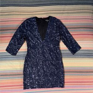 Express Sequined Body Con Mini Dress